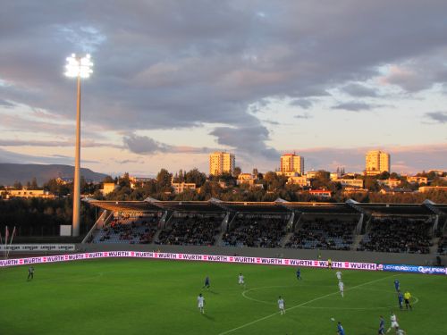 Общий вид стадиона в Рейкъявике